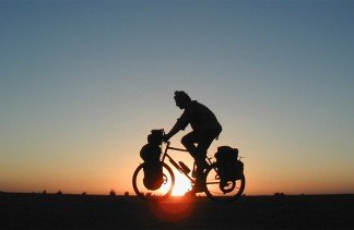 travelling by bicycle