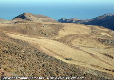 Crete hills look like desert