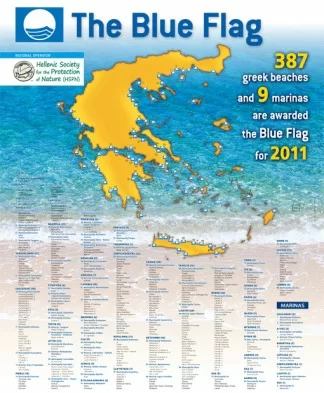 blue flags in greece 2011