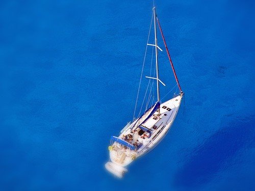 sailing yacht in aegean sea