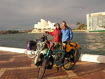 they left Crete and they travelled to Australia by bicycle