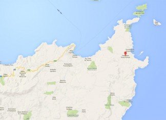 location of Palaikastro on map of Crete